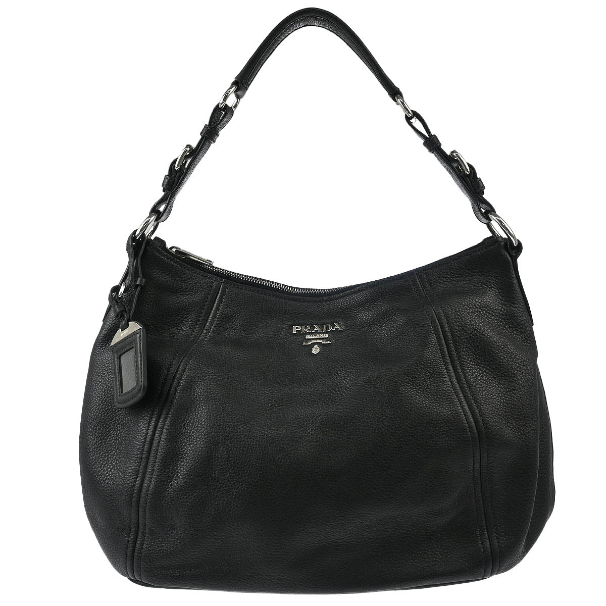 Prada Black Calfskin Shoulder Bag