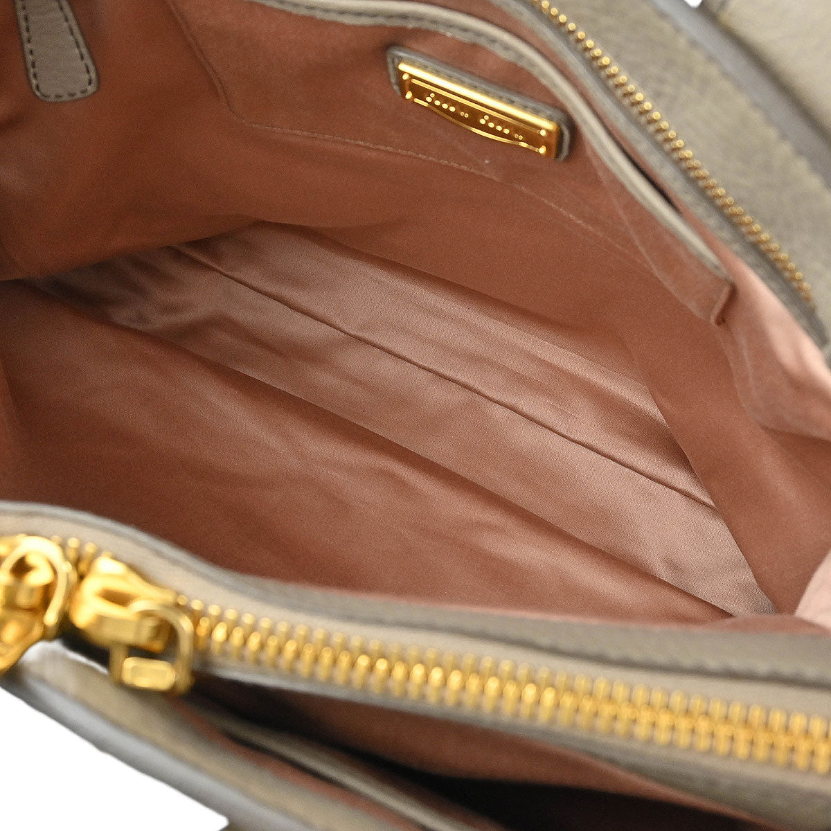 Miu Miu Gray Calfskin 2way Shoulder Tote Bag