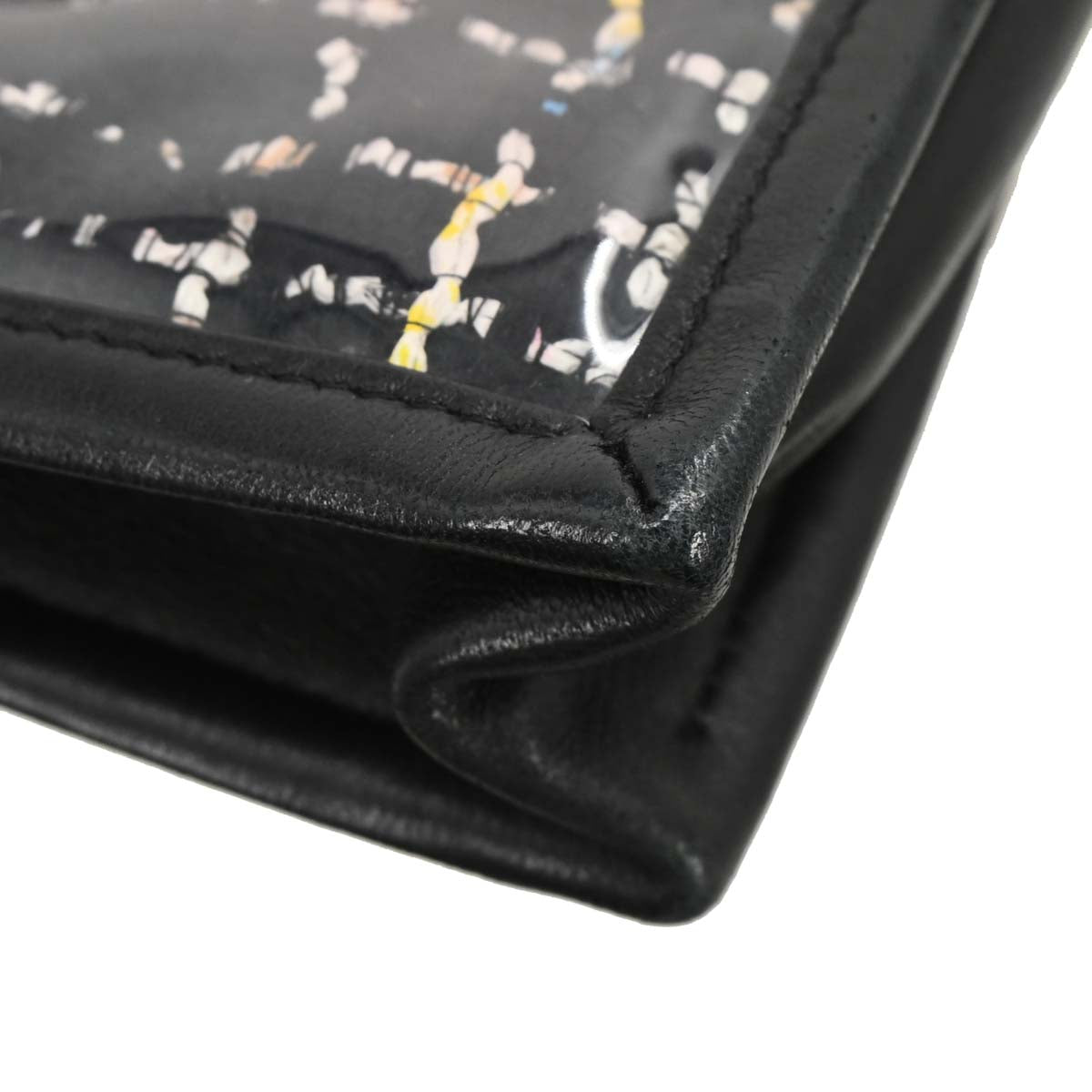 Chanel 2019 Black Lambskin PVC Clutch Bag