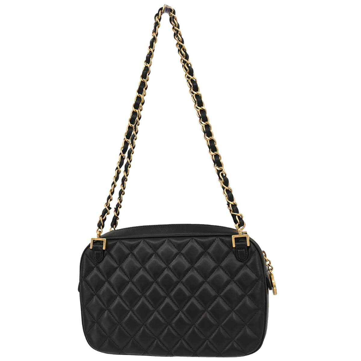 Chanel Black Lambskin Camera Bag Small