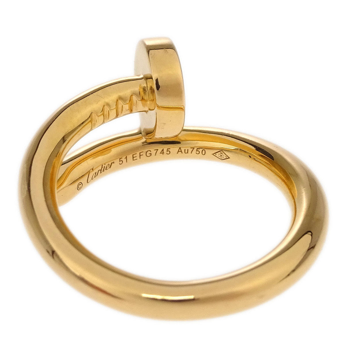 Cartier Juste Un Clou Ring EFG745 Au750 Gold #51 #46