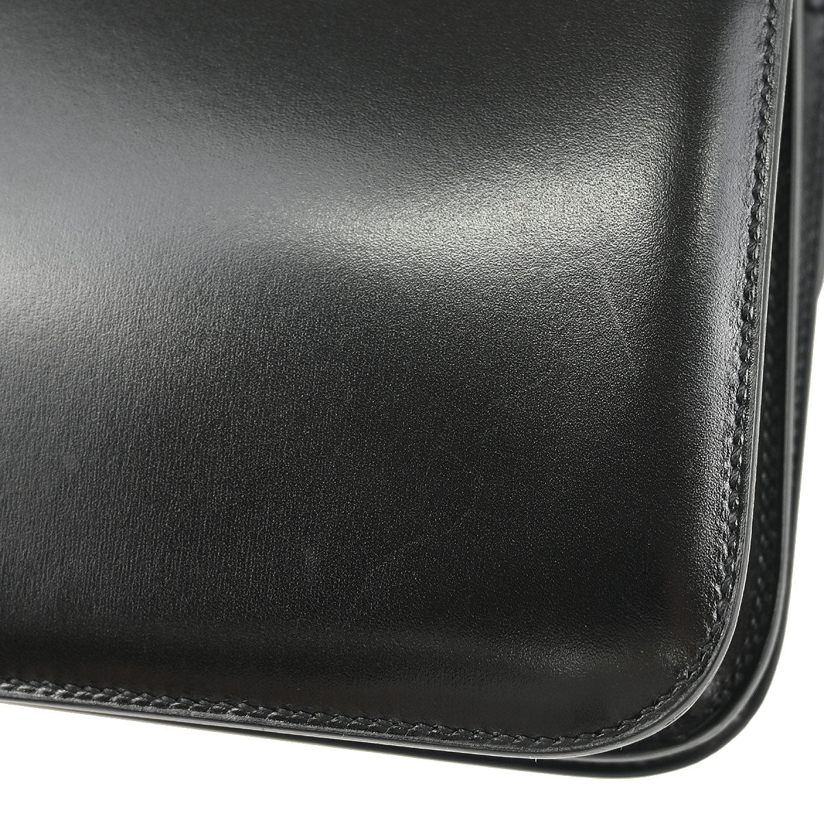 Hermes 2018 Black Box Calf Mini Constance 18 Shoulder Bag