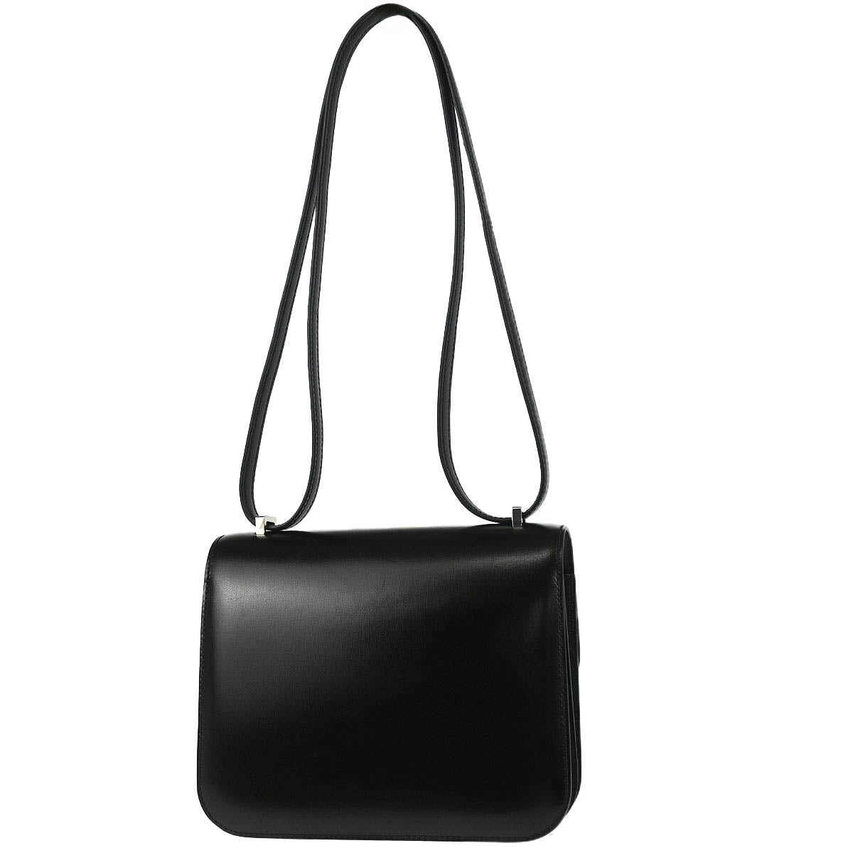 Hermes 2018 Black Box Calf Mini Constance 18 Shoulder Bag