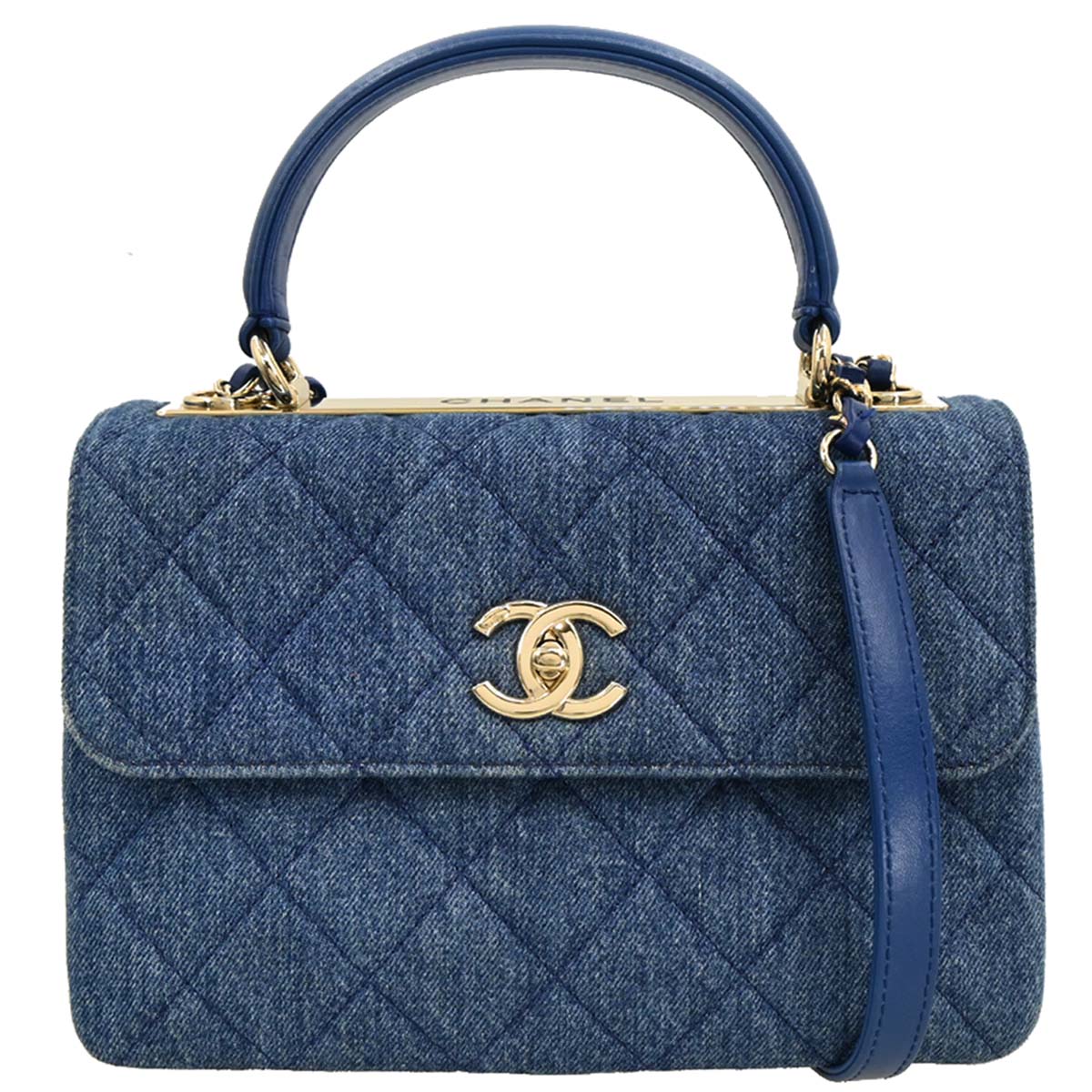 Chanel 2017-2018 Blue Denim Trendy CC 2way Shoulder Handbag