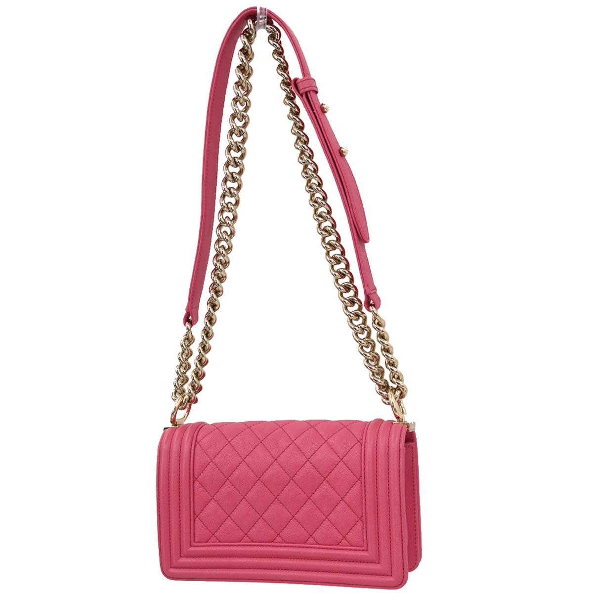 Boy Chanel 2020-2021 Pink Caviar Small Chain Shoulder Bag