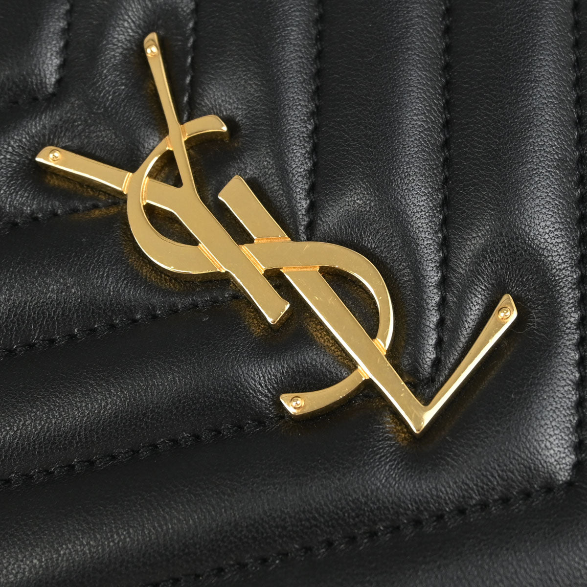 Saint Laurent Black Leather Love Heart Shoulder Bag