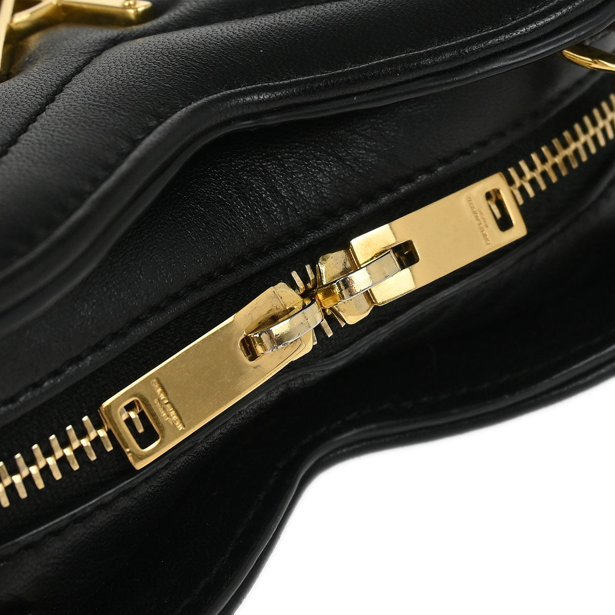 Saint Laurent Black Leather Love Heart Shoulder Bag