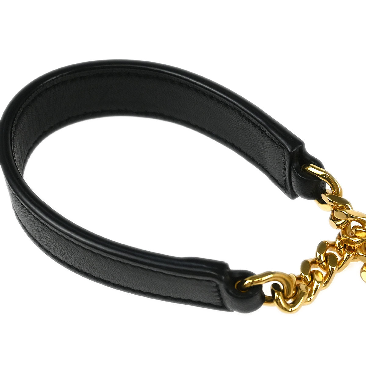 Saint Laurent Black Leather Love Heart Shoulder Bag