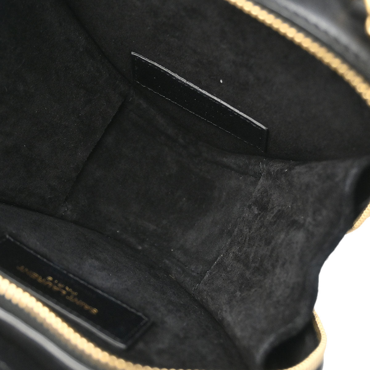 Saint Laurent Black Leather Love Heart Shoulder Bag