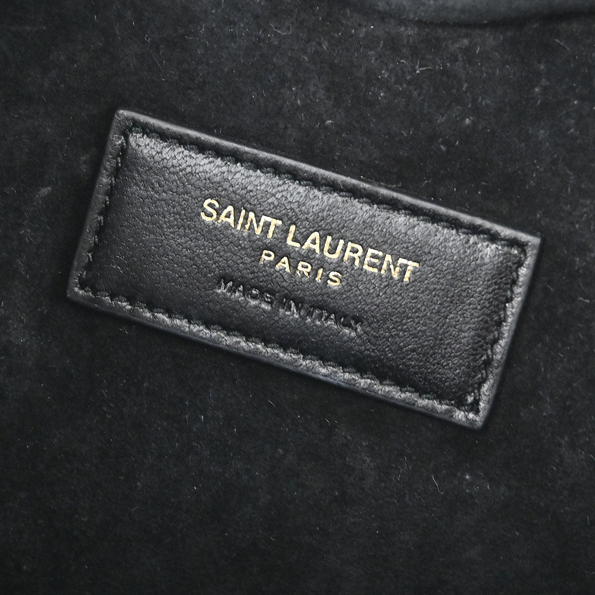 Saint Laurent Black Leather Love Heart Shoulder Bag