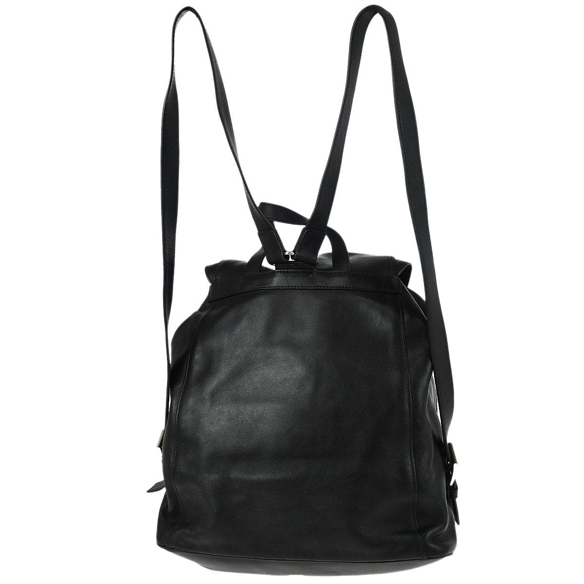 Prada Black Leather Backpack