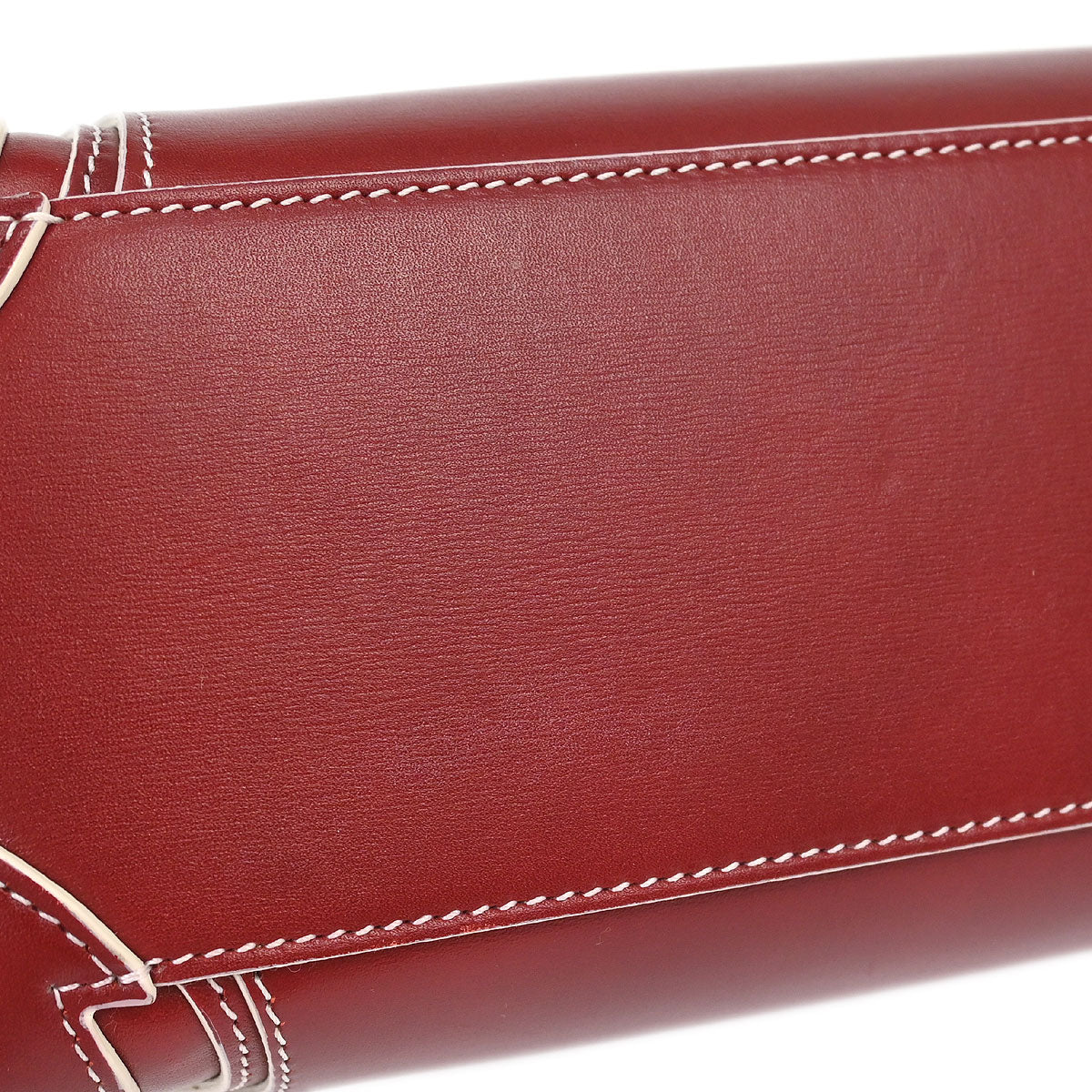 Celine Red Leather Nano Luggage Tote Bag
