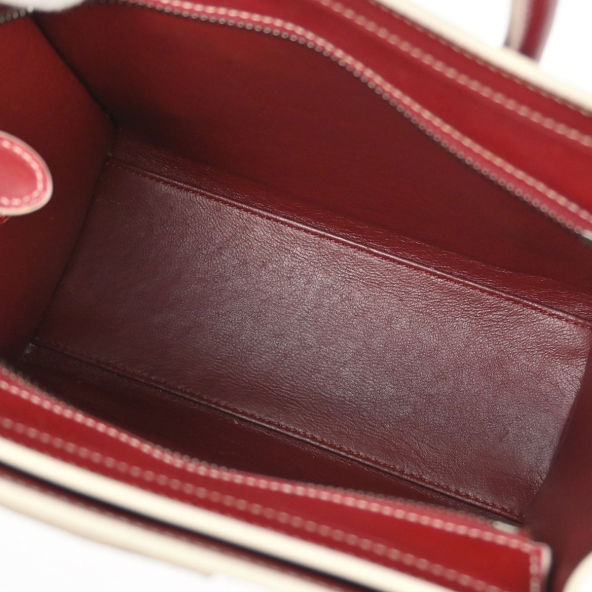 Celine Red Leather Nano Luggage Tote Bag
