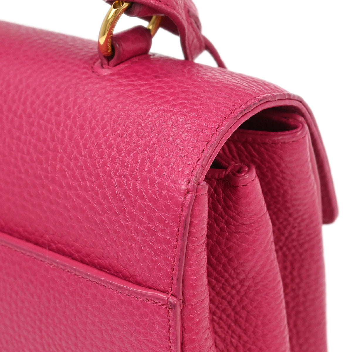 Saint Laurent Pink Leather Moujik 2way Shoulder Handbag