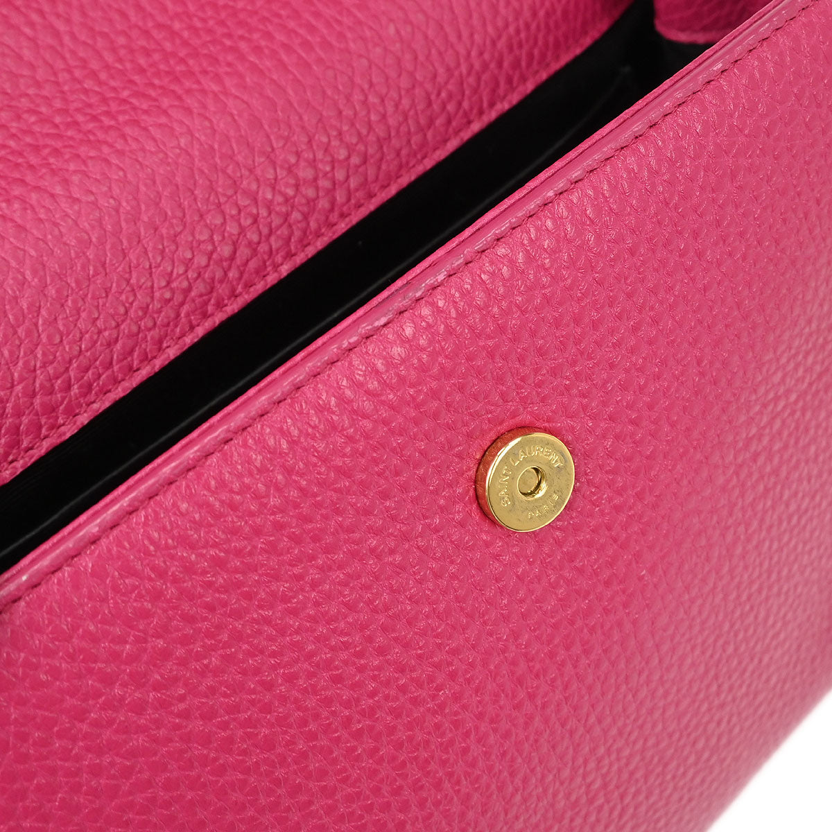 Saint Laurent Pink Leather Moujik 2way Shoulder Handbag