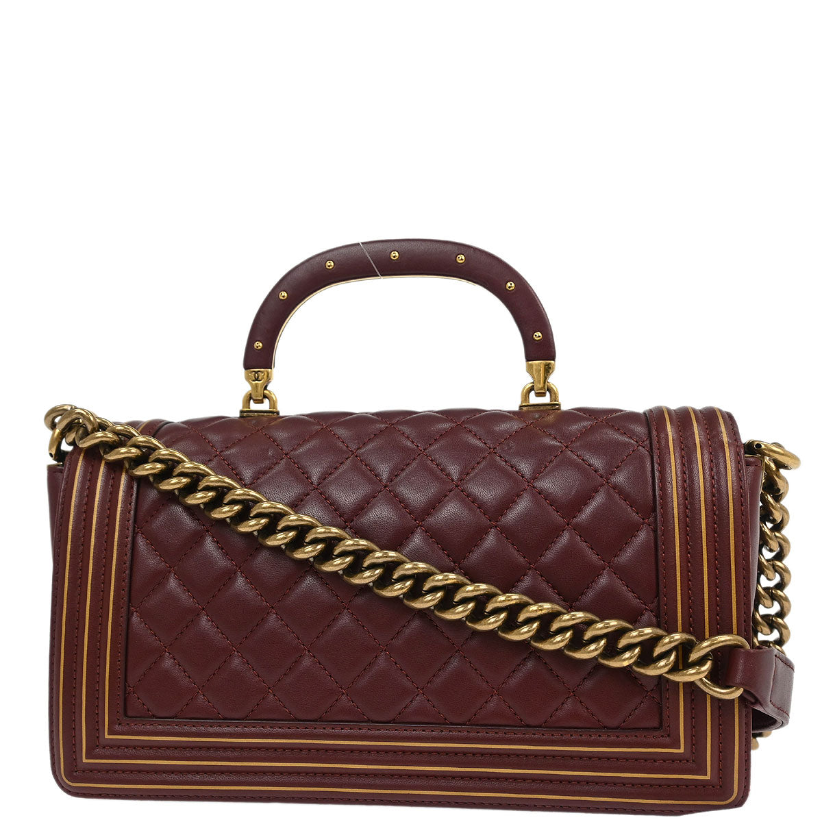 Boy Chanel 2017-2018 Bordeaux Lambskin Medium 2way Shoulder Handbag