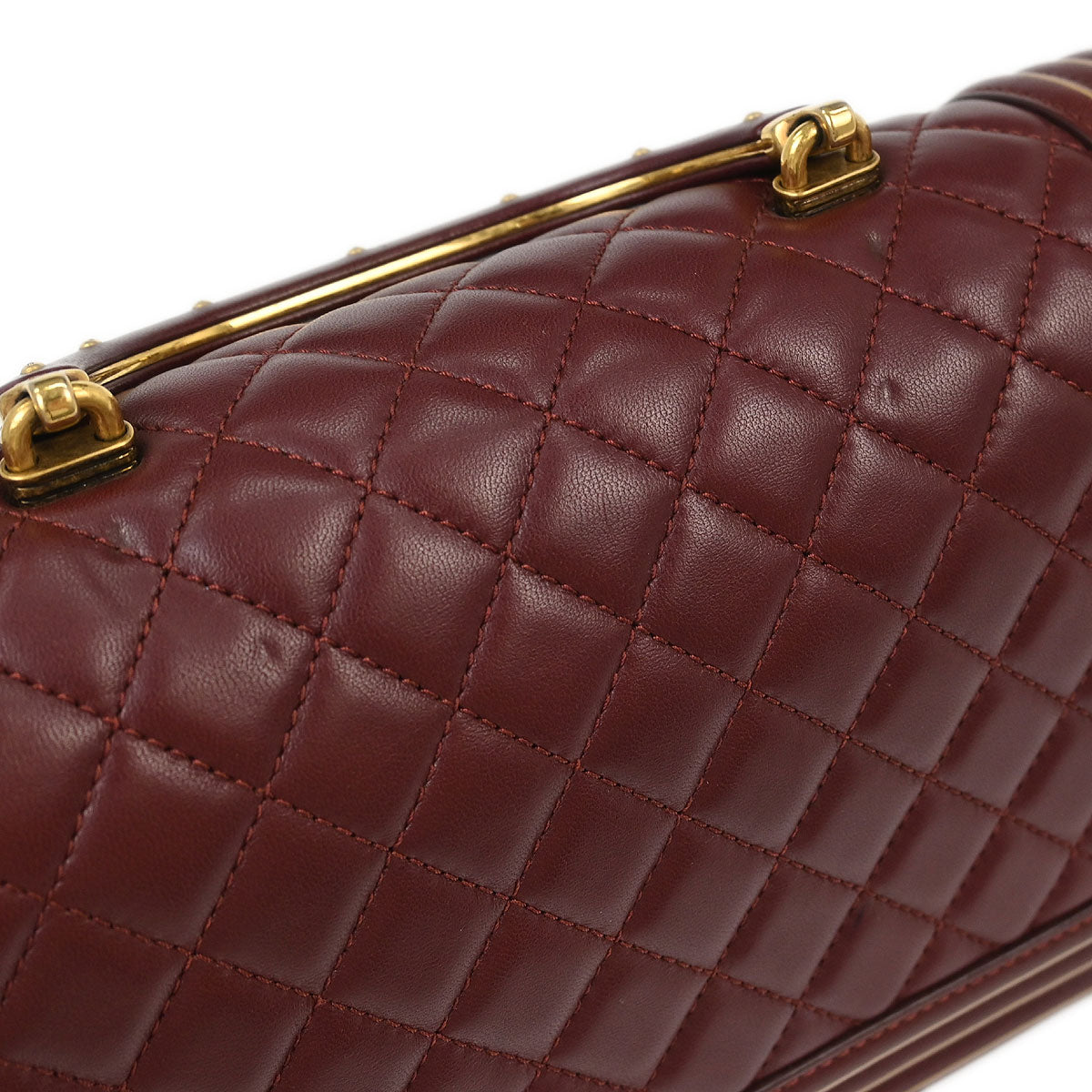 Boy Chanel 2017-2018 Bordeaux Lambskin Medium 2way Shoulder Handbag
