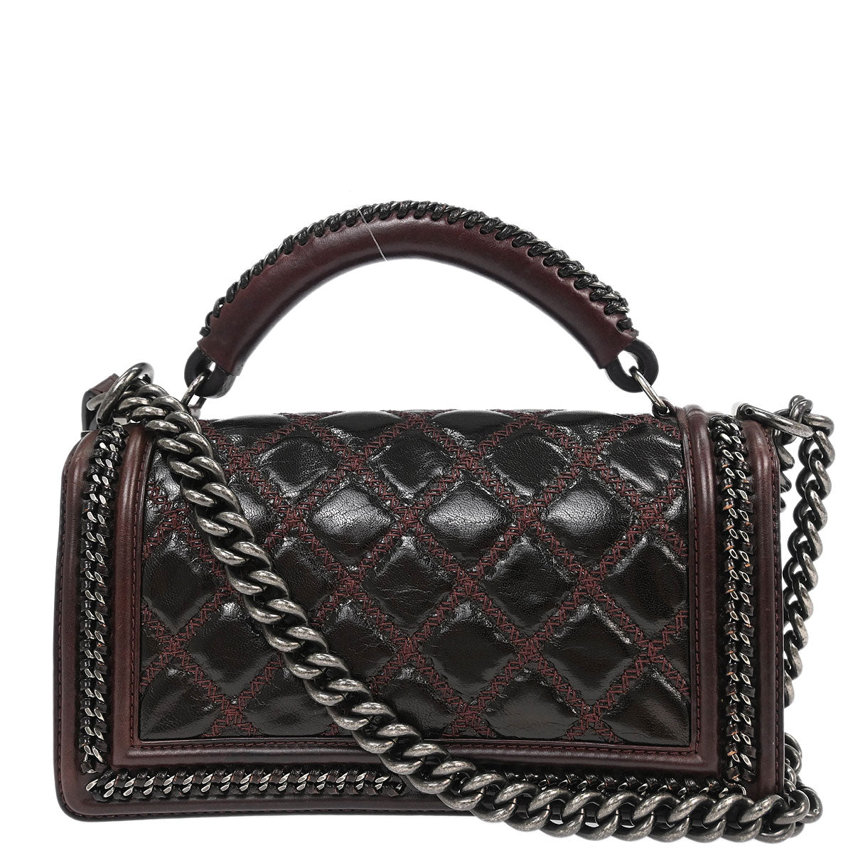 Boy Chanel 2015-2016 Brown Calfskin Medium 2way Shoulder Handbag