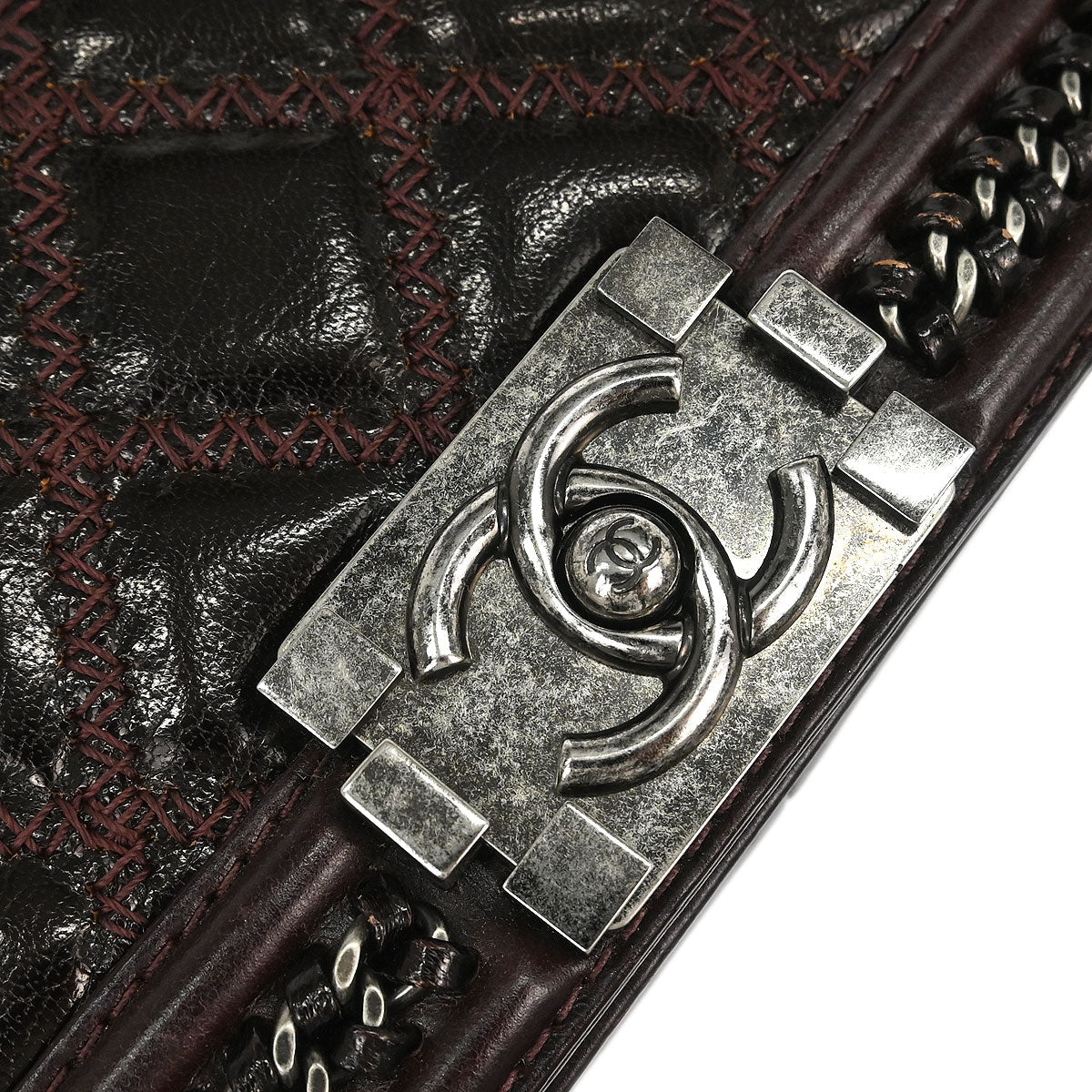 Boy Chanel 2015-2016 Brown Calfskin Medium 2way Shoulder Handbag