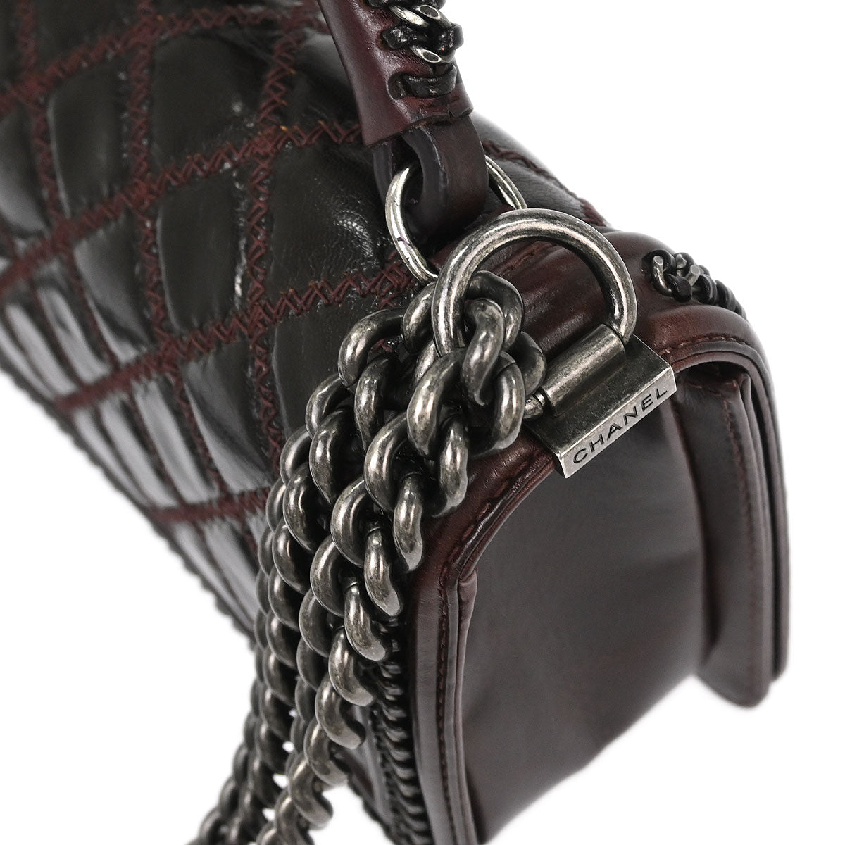 Boy Chanel 2015-2016 Brown Calfskin Medium 2way Shoulder Handbag