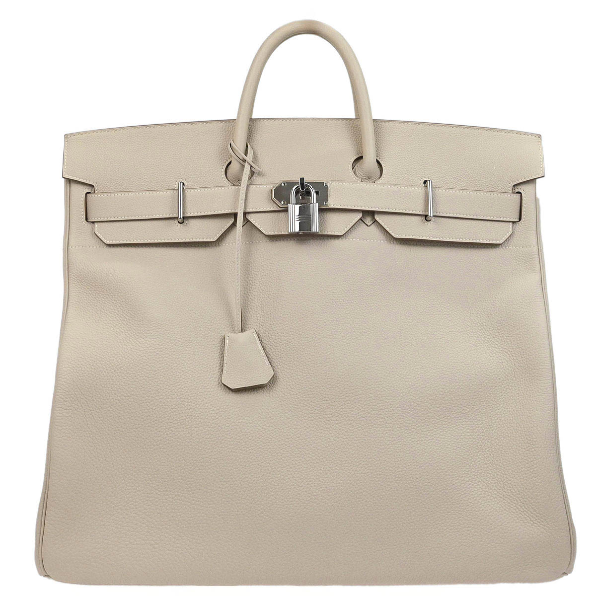 Hermes 2016 Craie Togo Haut a Courroies 50 Handbag