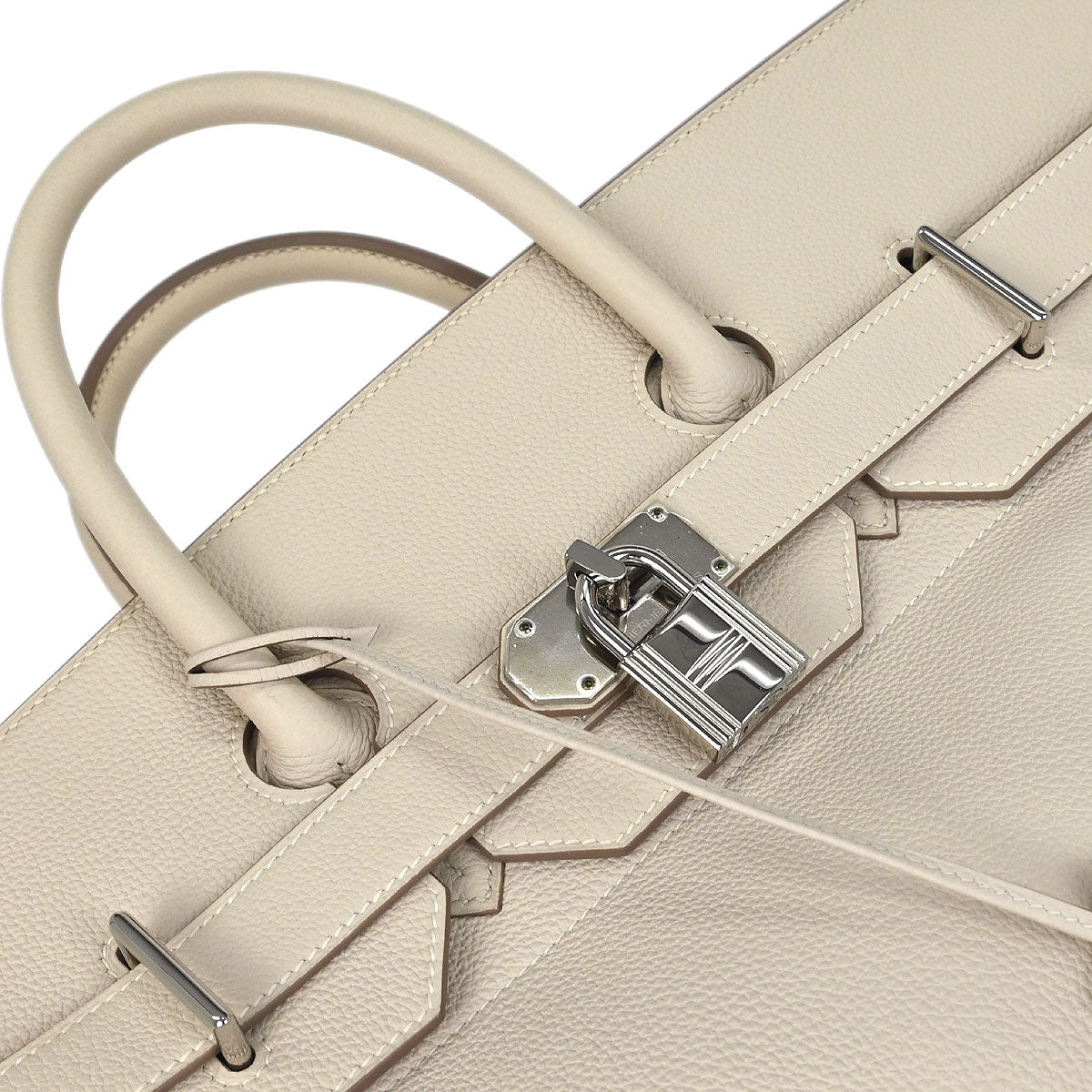 Hermes 2016 Craie Togo Haut a Courroies 50 Handbag