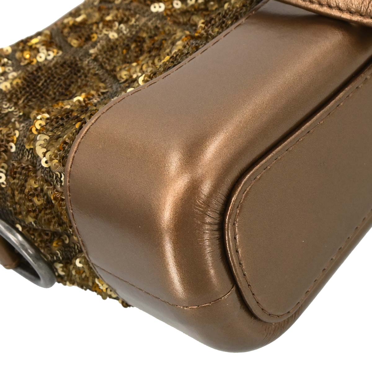 Chanel 2019 Bronze Sequins Calfskin Small Gabrielle Shoulder Bag