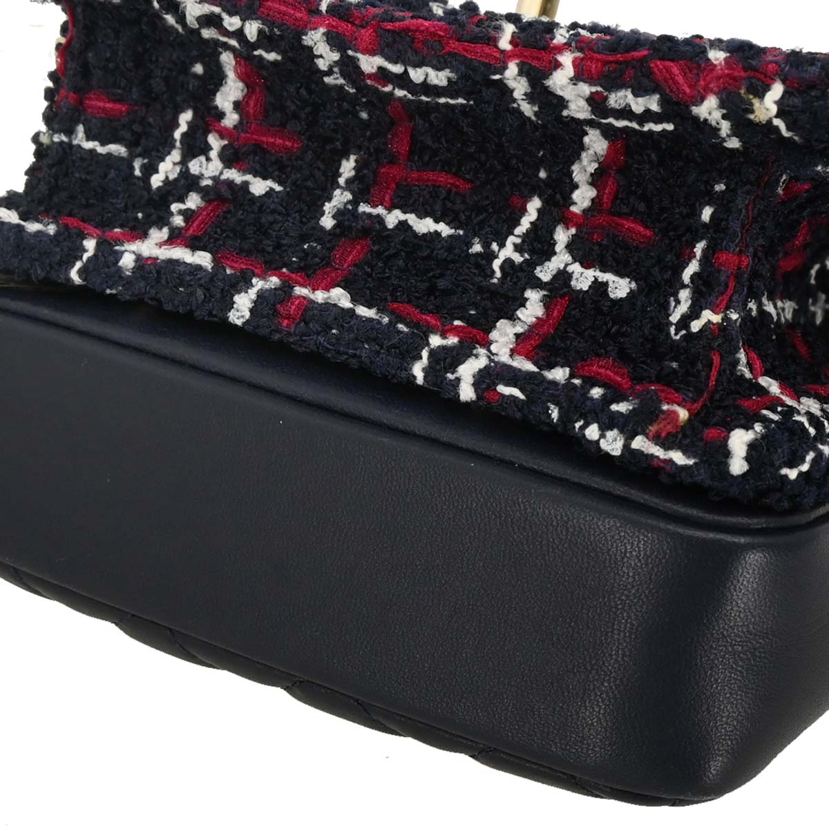 Chanel 2019 Navy Lambskin Tweed Shoulder Bag