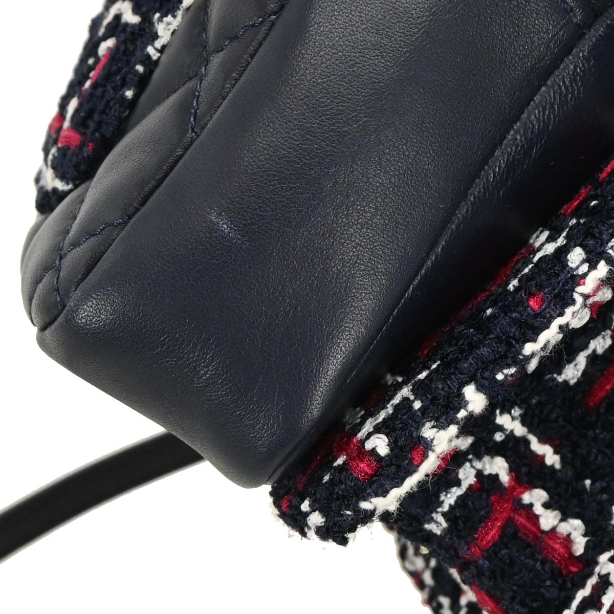 Chanel 2019 Navy Lambskin Tweed Shoulder Bag