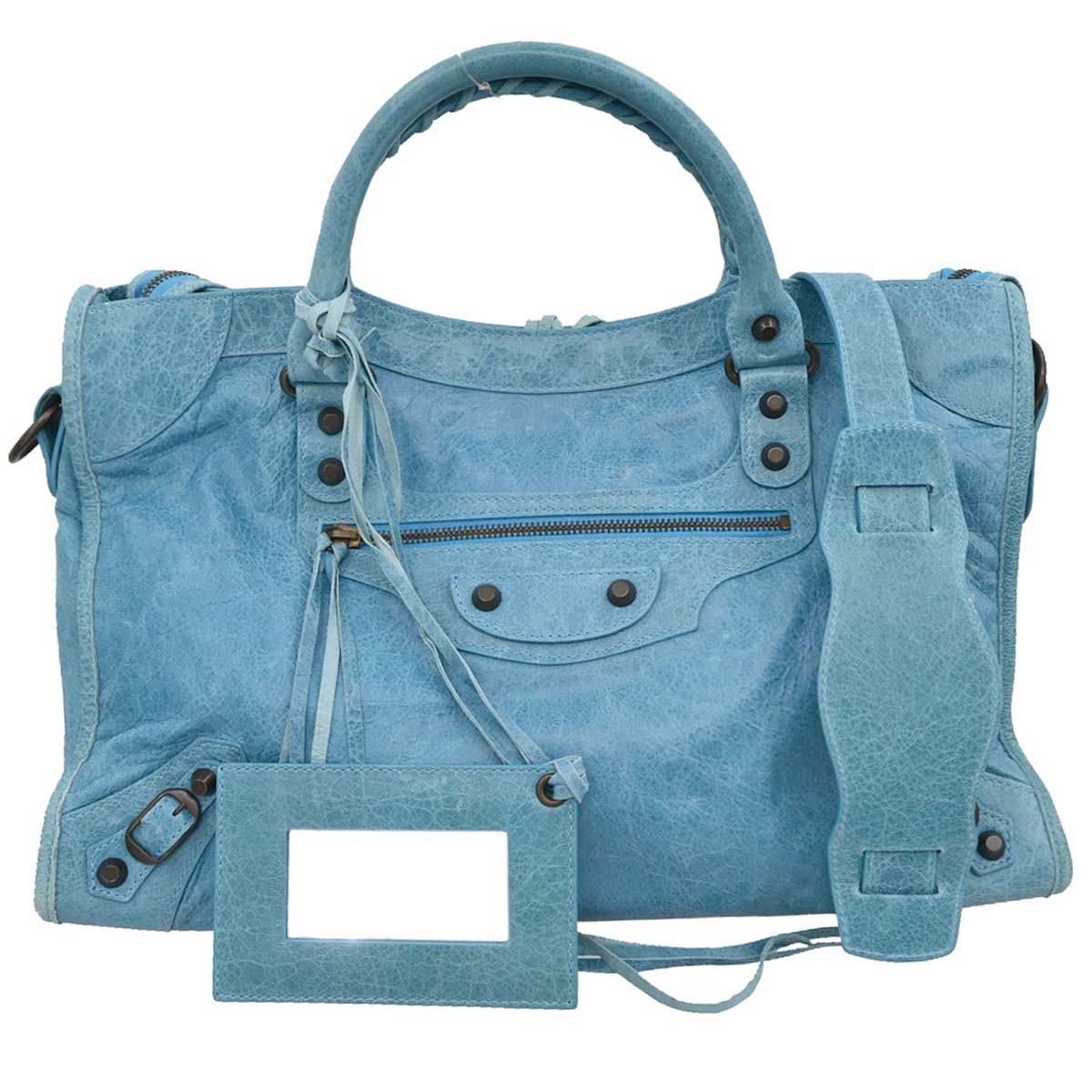 Balenciaga Light Blue Medium The City 2way Shoulder Handbag