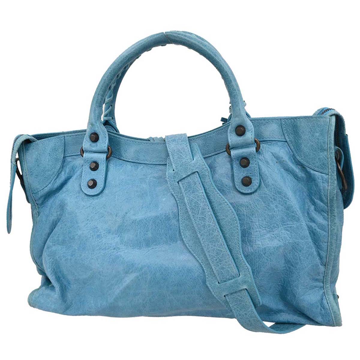 Balenciaga Light Blue Medium The City 2way Shoulder Handbag