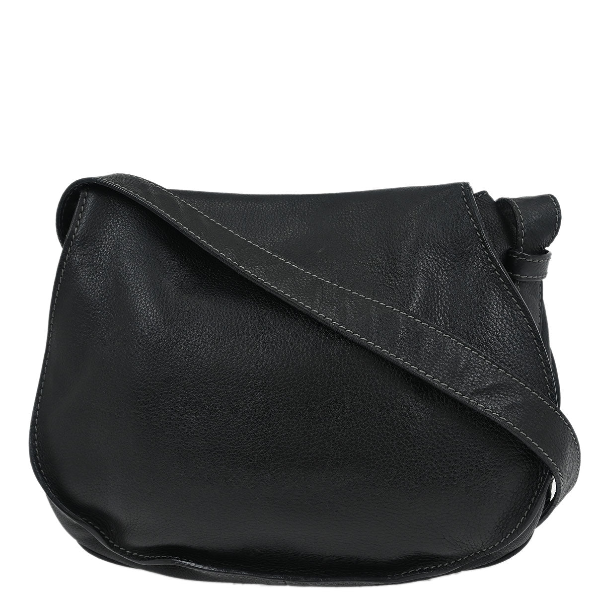 Chloe Black Leather Marcie Shoulder Bag