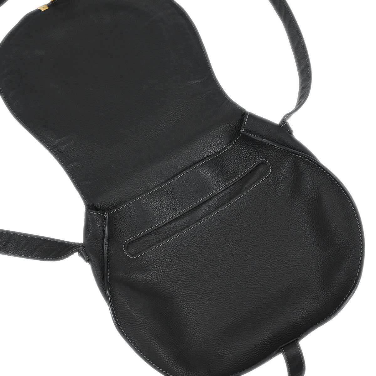 Chloe Black Leather Marcie Shoulder Bag