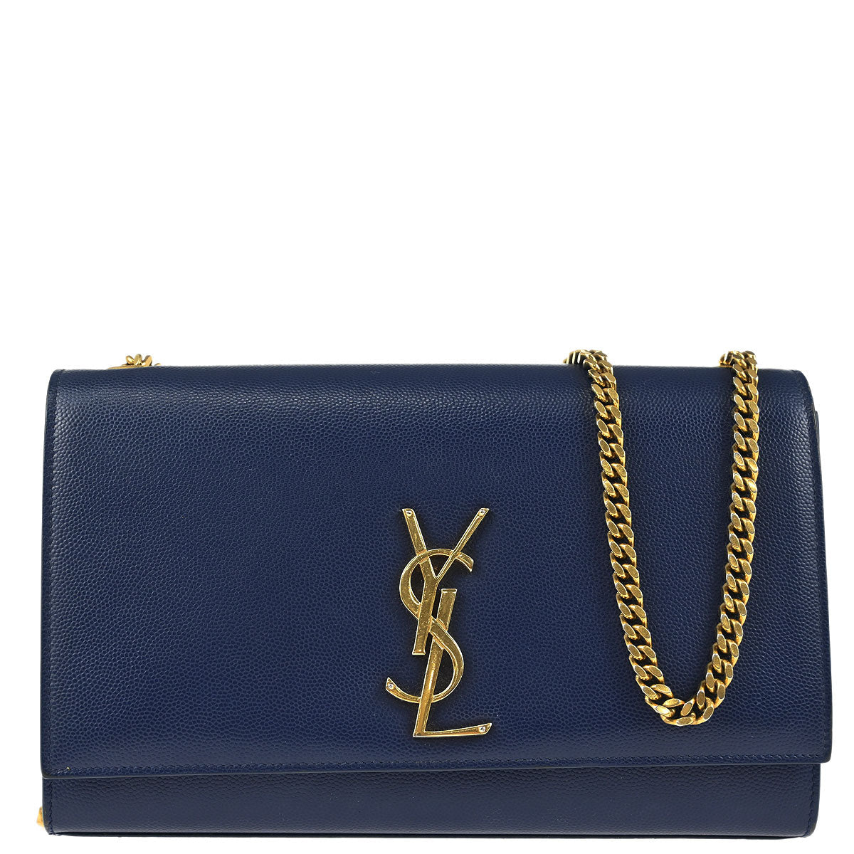 Saint Laurent Navy Leather Kate Shoulder Bag