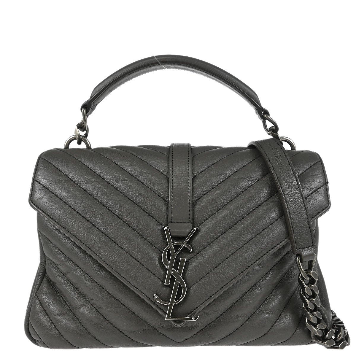 Saint Laurent Gray College 2way Shoulder Handbag
