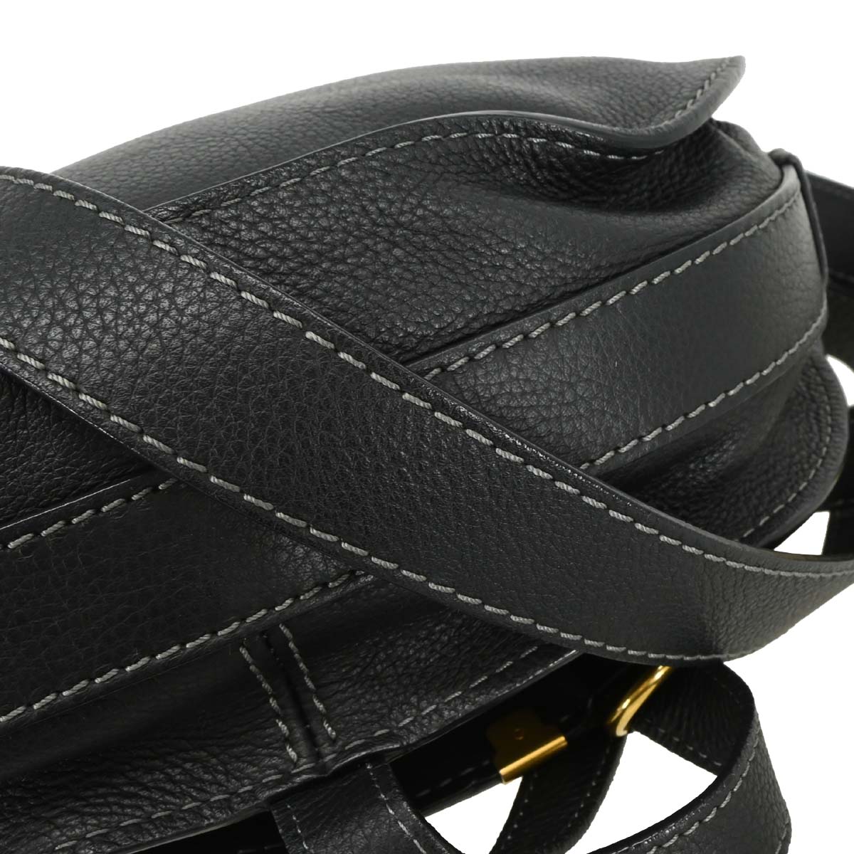 Chloe Black Leather Marcie Shoulder Bag