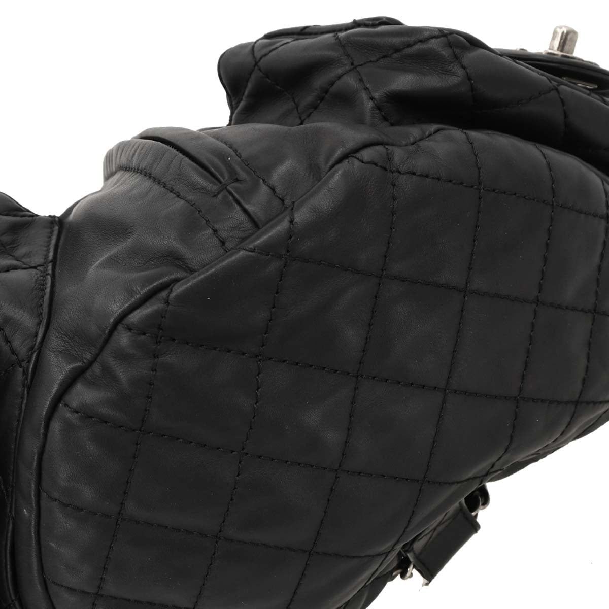 Chanel Black Lambskin 2way Shoulder Backpack Shoulder Bag