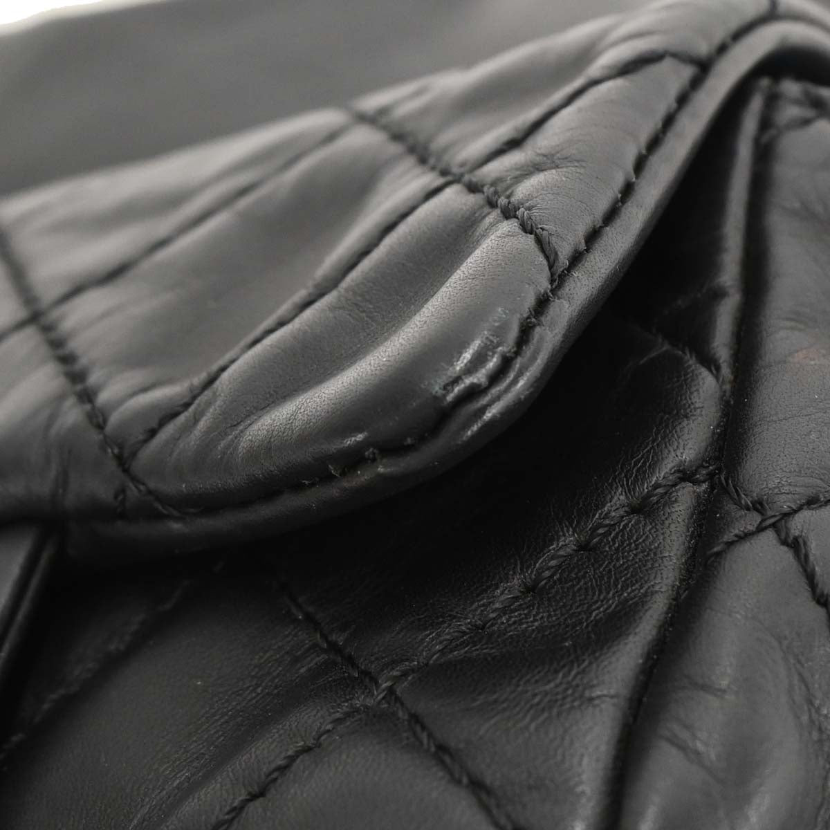 Chanel Black Lambskin 2way Shoulder Backpack Shoulder Bag