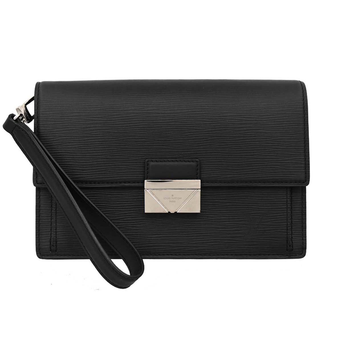 Louis Vuitton 2017 Black Epi Pochette Thames Clutch Bag M42742
