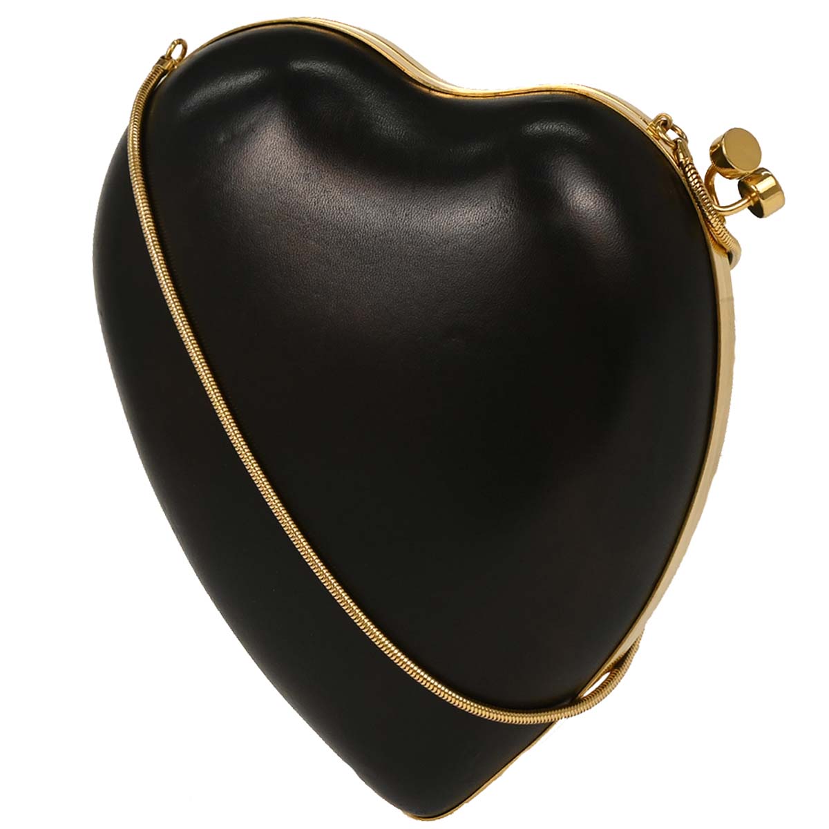 Saint Laurent Black Leather Love Box Shoulder Bag