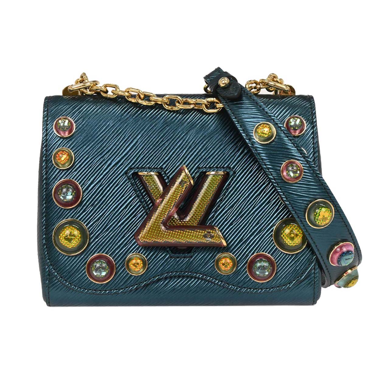 Louis Vuitton 2018 Emerald Green Studded Twist PM Shoulder Bag M53092