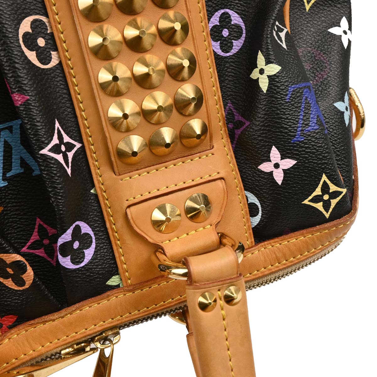 Louis Vuitton 2010 Black Multicolor Courtney MM Handbag M45642