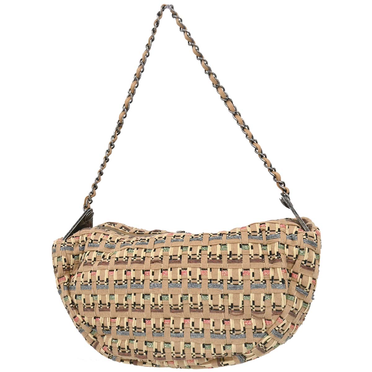 Chanel 2017 Beige Fabric Hobo Shoulder Bag