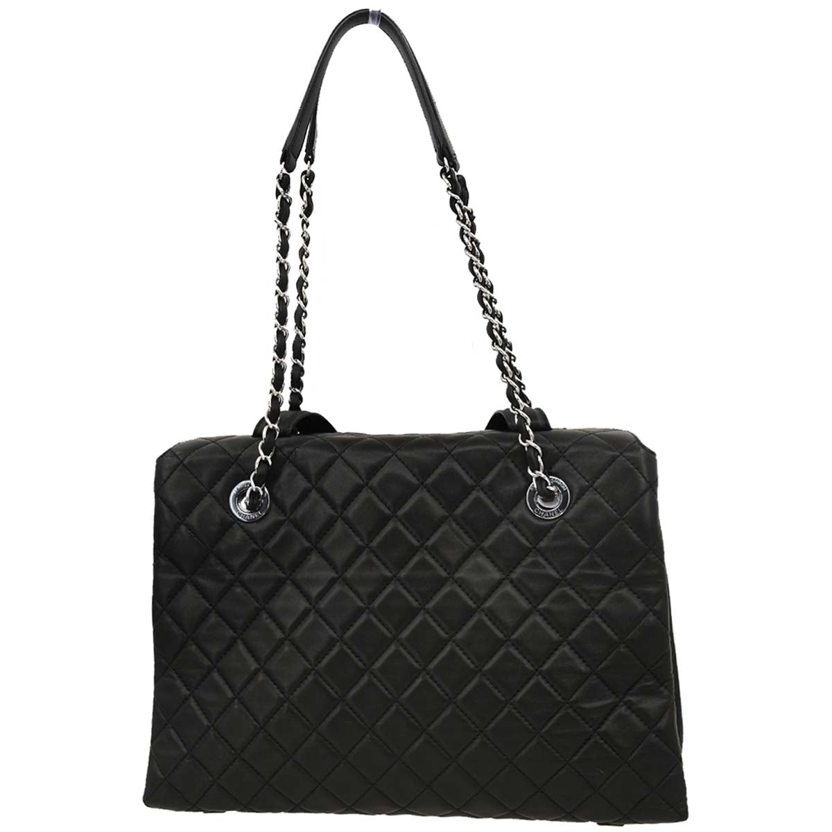 Chanel 2014-2015 Black Lambskin Tote Handbag