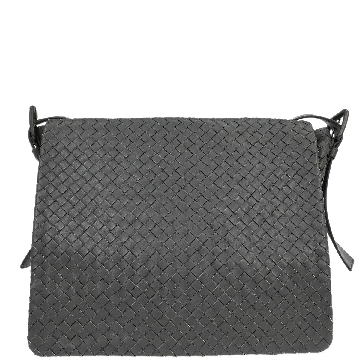 Bottega Veneta Gray Intrecciato Crossbody Shoulder Bag