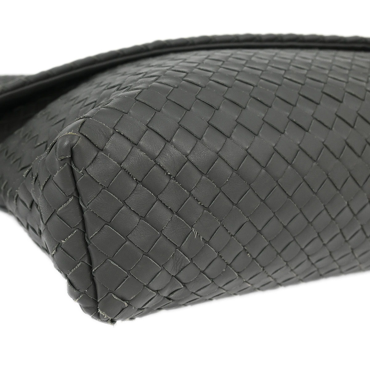 Bottega Veneta Gray Intrecciato Crossbody Shoulder Bag
