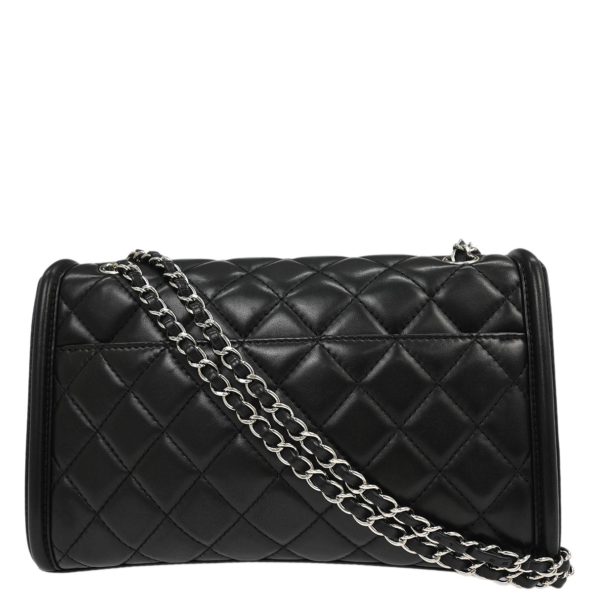 Chanel 2014-2015 Black Lambskin Chain Shoulder Bag