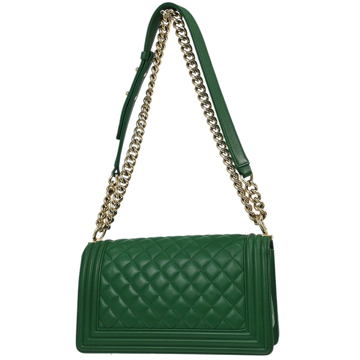 Boy Chanel 2016-2017 Green Lambskin Medium Shoulder Bag