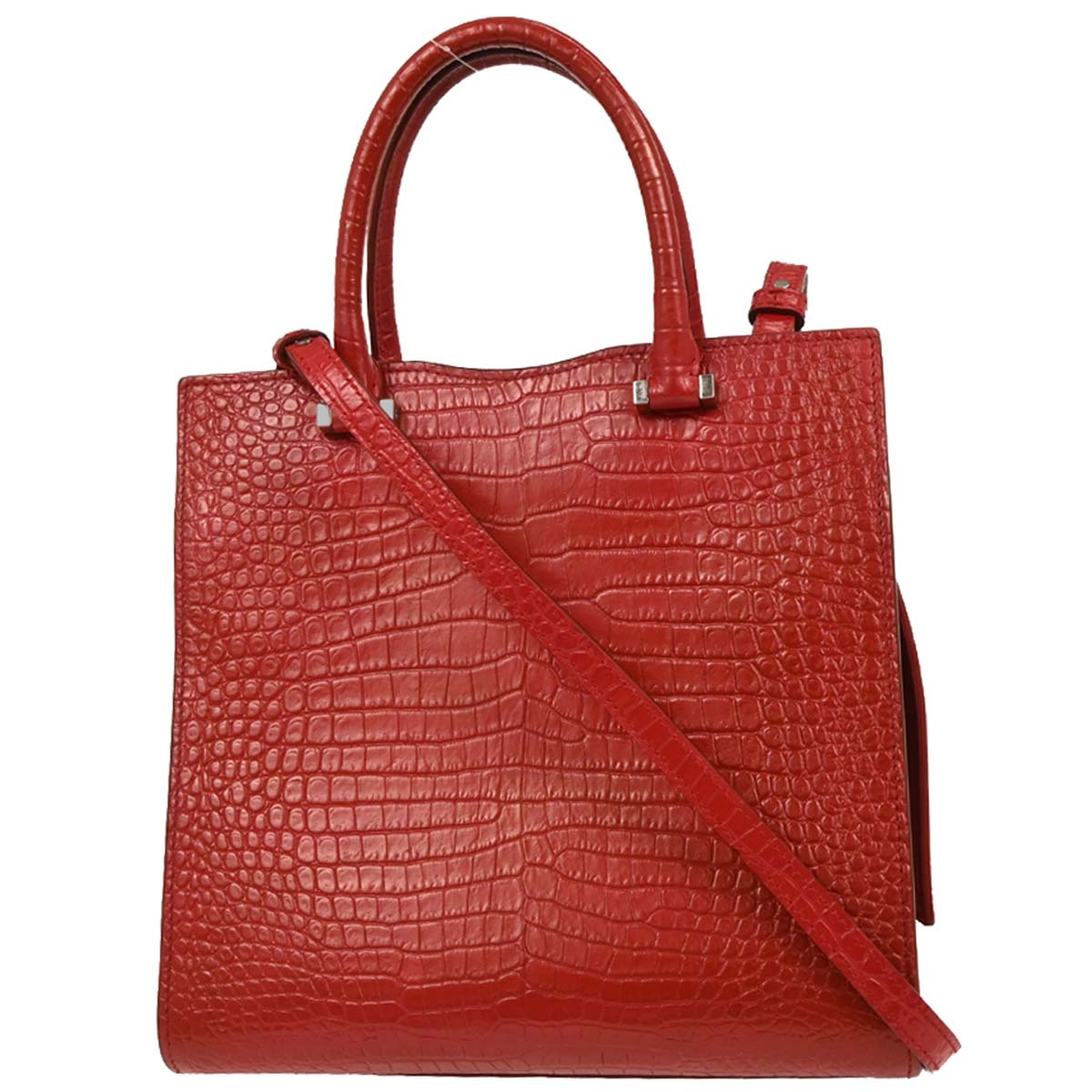Saint Laurent * Red Leather Uptown 2way Shoulder Handbag