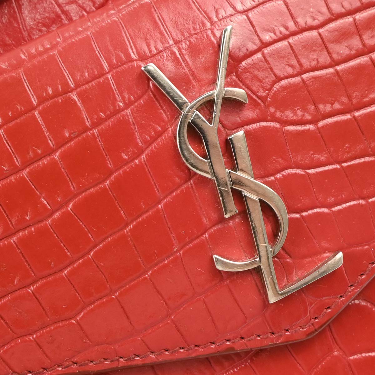 Saint Laurent * Red Leather Uptown 2way Shoulder Handbag